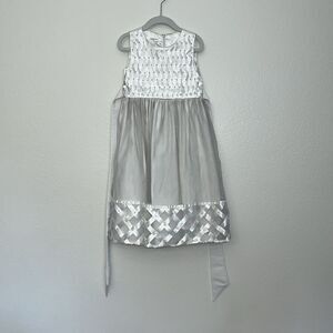 Cinderella Girl Special Occasion Party Dress Pearl embellish belted Sz 5